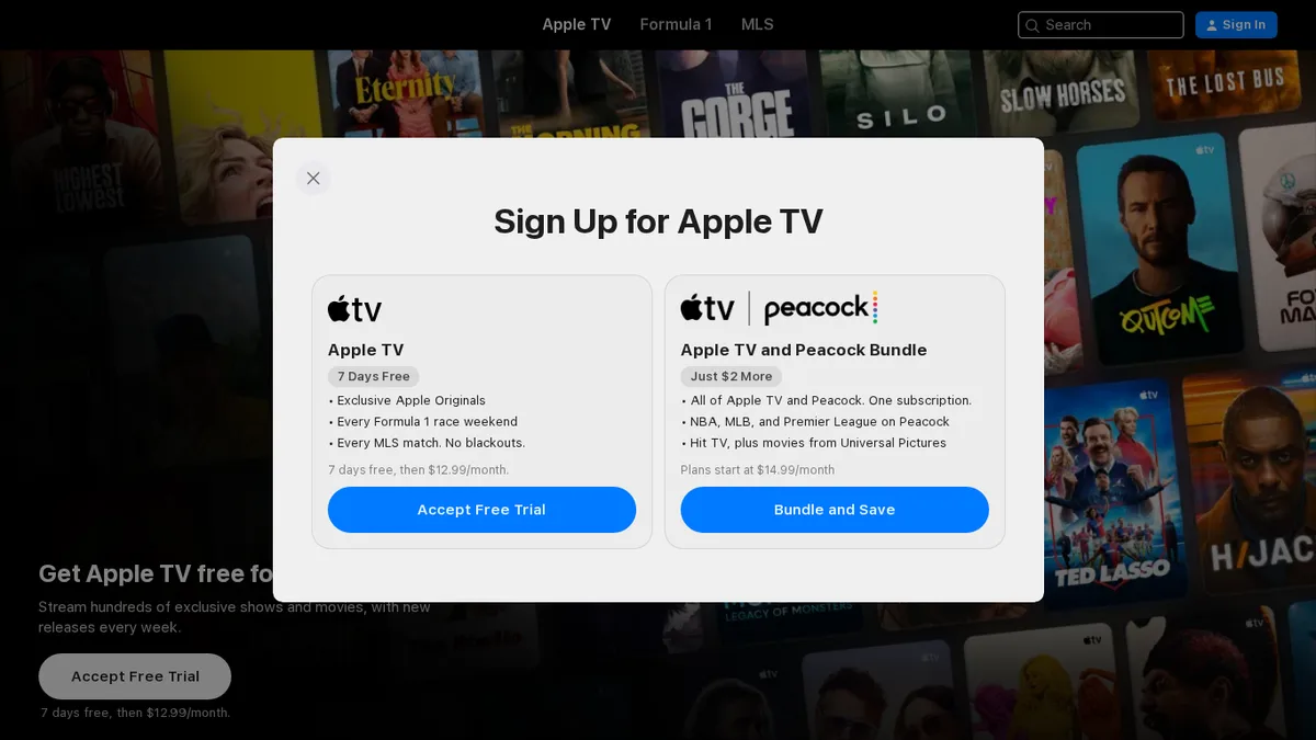 Apple TV+のスクリーンショット