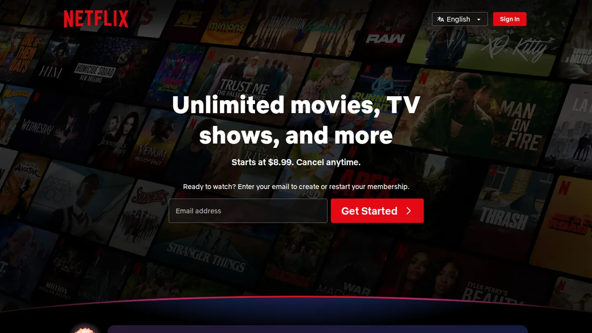 Netflixのスクリーンショット